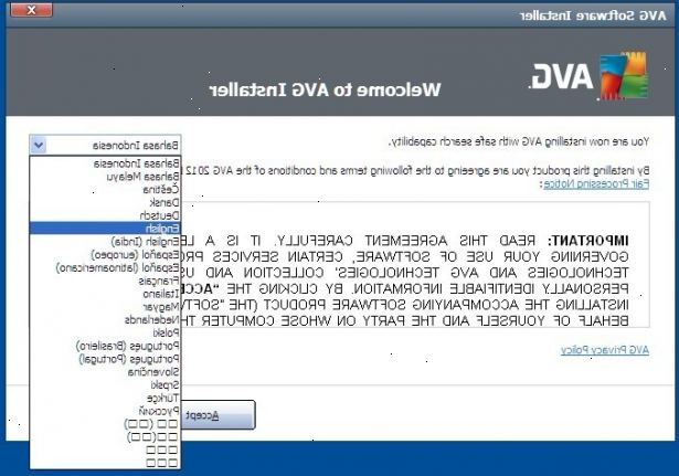 Avinstallera AVG antivirus free edition 2012. Logga in på din enhet som systemadministratör.