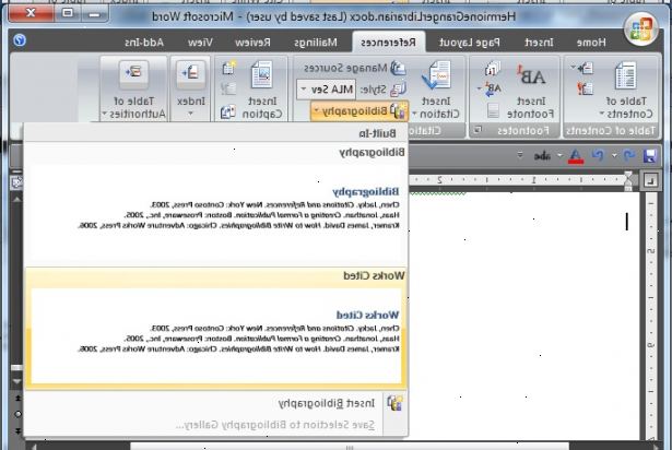 Hur automatiskt att generera ett arbete hänvisas sida via Microsoft Word 7. Efter att föra upp din dator, klicka på program och välj Microsoft Office.