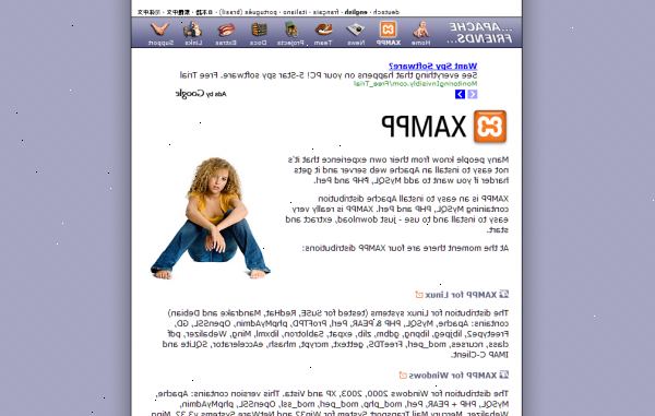 Hur man ställer in en personlig webbserver med XAMPP. Gå till apache vänner webbplatsen och hämta den version av XAMPP för dig datorer operativsystem.