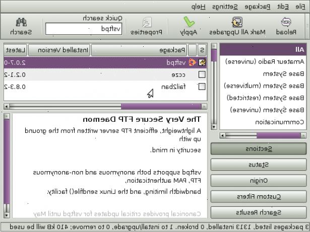 Hur man ställer vsftpd FTP på Ubuntu Linux. Ändra konfigurationer filen.