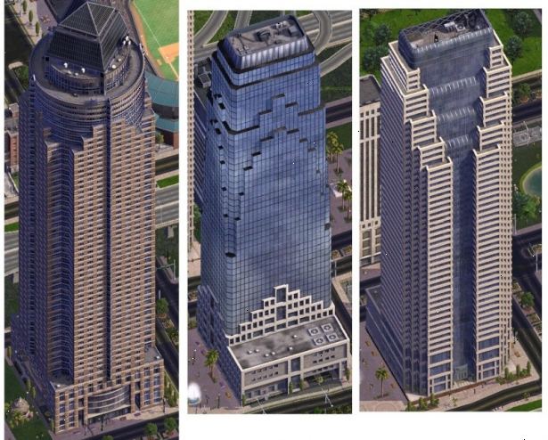 Hur får skyskrapor i SimCity 4. Fokusera främst på kommersiella distrikt.