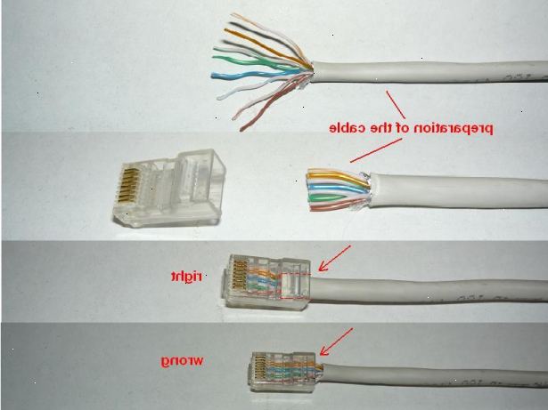 Hur man gör en nätverkskabel. Rulla ut önskad längd på nätverkskabel och lägga lite extra tråd, bara i fallet.