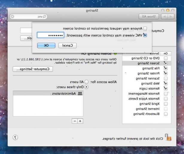 Hur man ställer VNC på Mac OS X. Så här fungerar det.