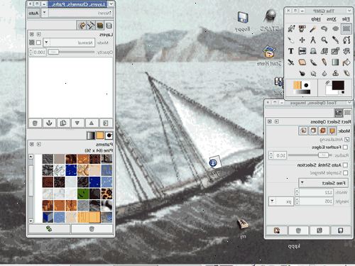 Hur man skapar en animerad GIF-bild med GIMP. Kör gimp, och skapa en ny bild med Arkiv-> Ny.