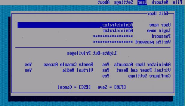 Hur man ändrar en ILO lösenord. Anslut ett tangentbord, mus och bildskärm på baksidan av servern.
