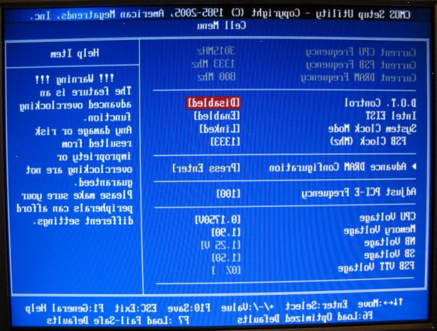 Hur underclock en PC. Gå till datorns BIOS-inställningar sida (BIOS står för "Basic Input Output System").
