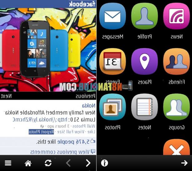 Hur ladda upp bilder till Facebook med en Nokia N-serien telefonen. Öppna webbläsaren genom att trycka på "menu"-knappen och bläddra till "web" och tryck på mittenknappen eller "Val> Öppna".