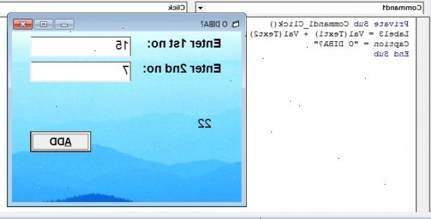 Hur man lägger till två siffror i visuell basic.net. Ställ in programmet för att känna igen de 2 numren som värden.