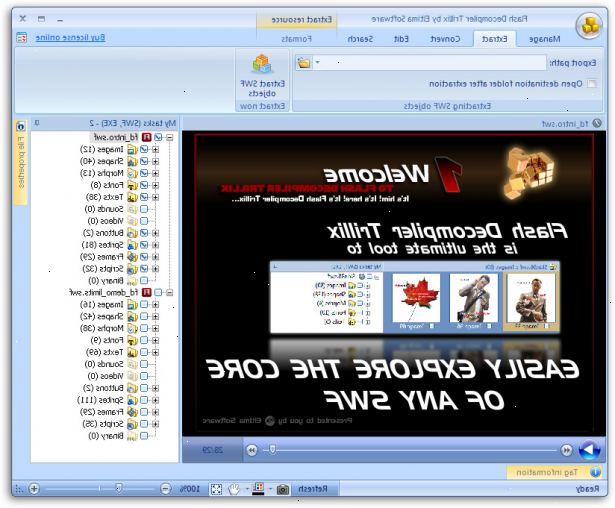 Hur dekompilera swf-filer och konvertera SWF till FLA. Efter lanseringen eltima blixt Decompiler läs för SWF-filen du vill konvertera i File Explorer.