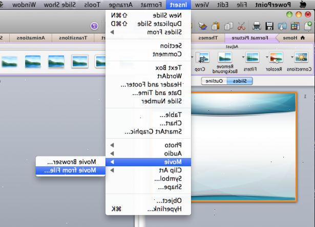 Hur man lägger till en video till PowerPoint på en mac. Bädda in en video som ligger på datorns hårddisk.