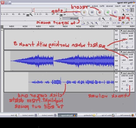 Hur du använder Audacity. Anslut din utrustning.