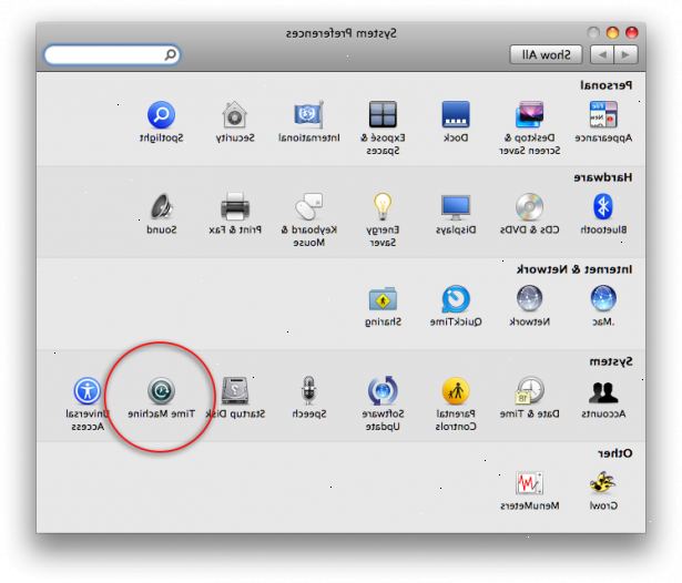 Hur du använder Time Machine på en Mac Leopard 10.5. Köp en extern hårddisk med mycket lagringsutrymme.