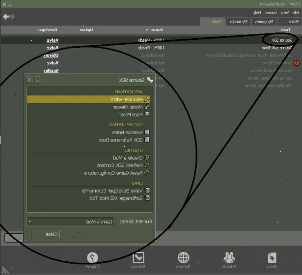 Hur att kartlägga för Garry s mod med Source SDK. Börja med att öppna upp ångan, och gå till fliken Verktyg.