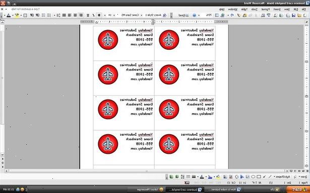 Hur man gör visitkort i Microsoft Word. Skapa ett nytt dokument.